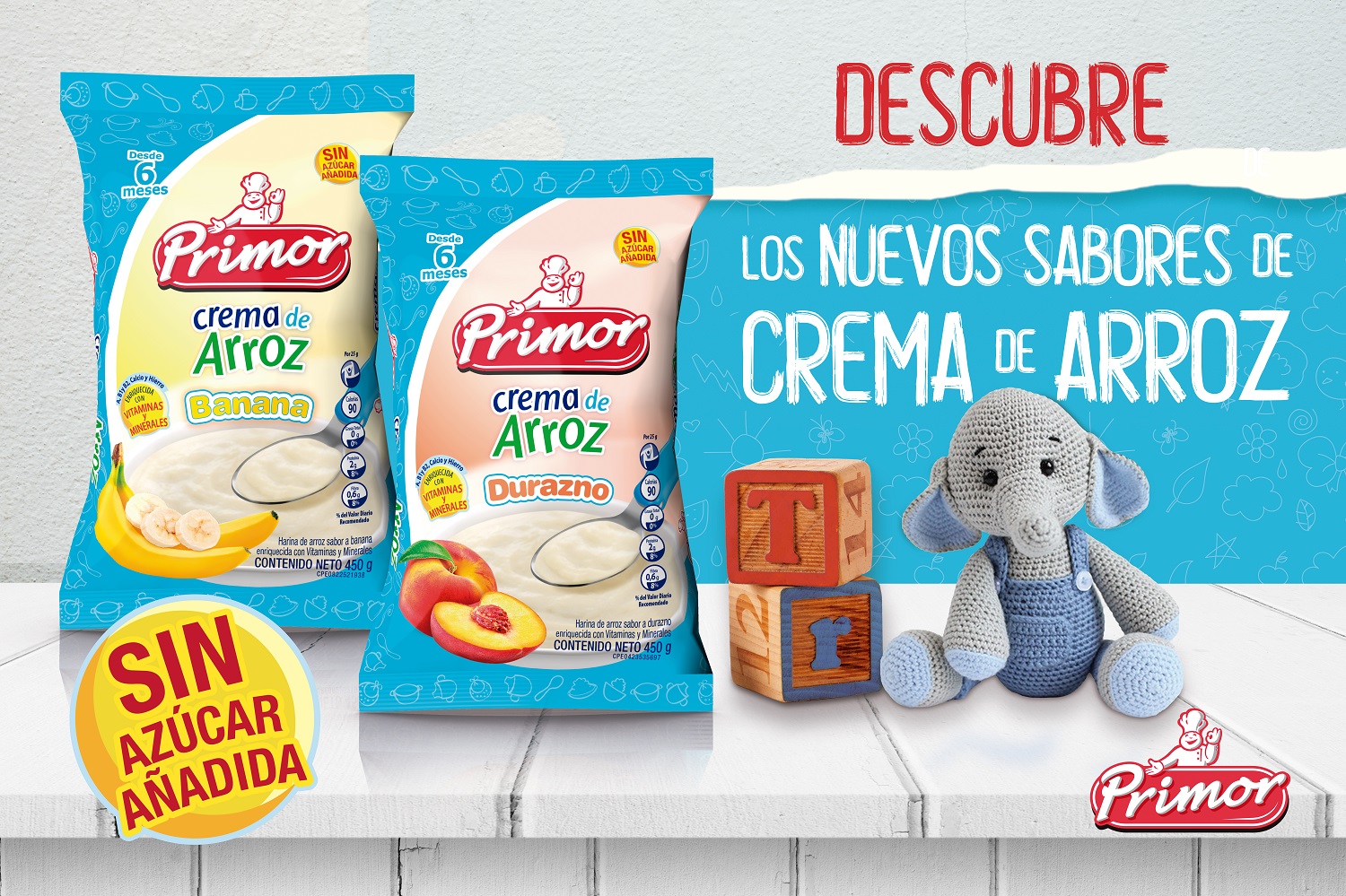 Crema Arroz Banana y Durazno