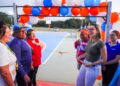 Alcaldesa Elizabeth Niño entregó rehabilitada la cancha deportiva de Las Quintas I